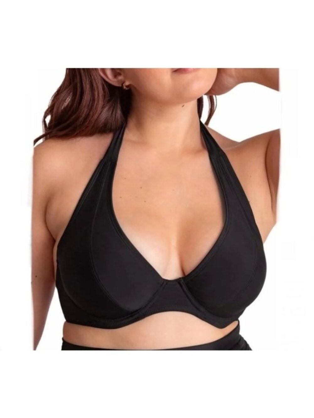 Shapermint Essentials Full Coverage Halter Bikini Top XL